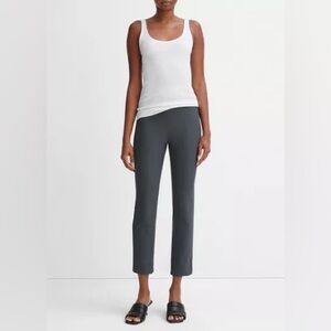 VINCE Stitch Front Seam Ponte Leggings Charcoal Grey Straight Leg Pants